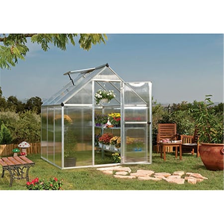 Made4Mansions Mythos Greenhouse - 6 x 6 ft. - Silver MA115519
